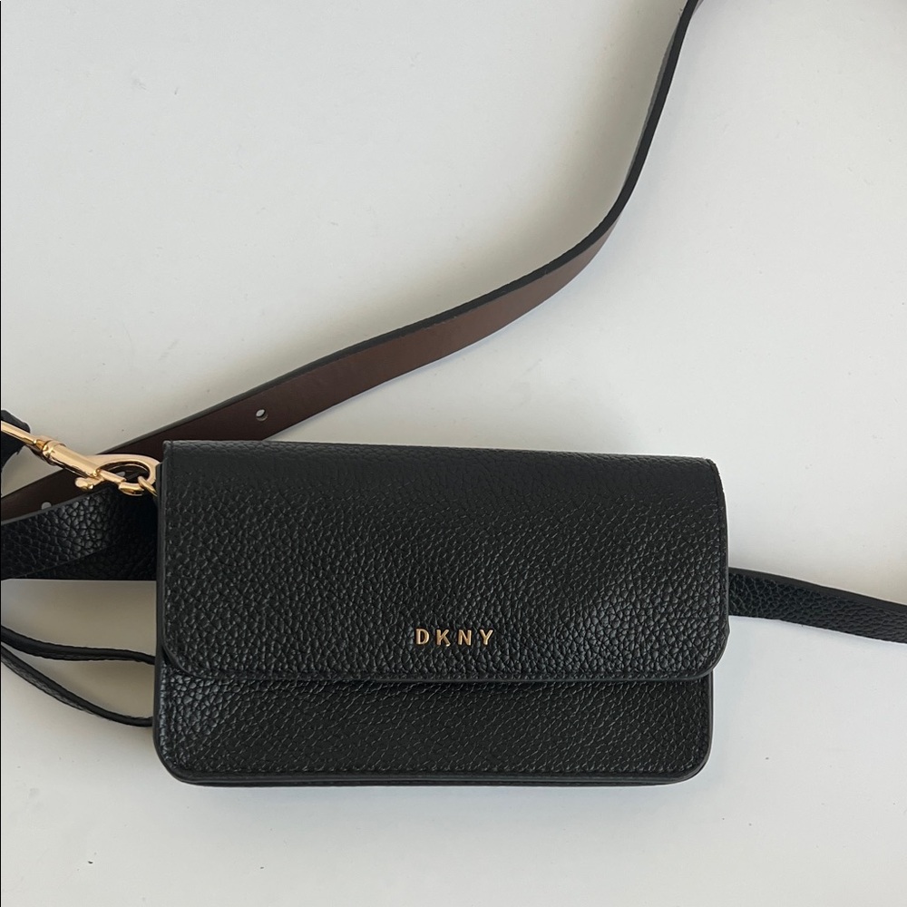 DKNY Black Textured Crossbody Bag